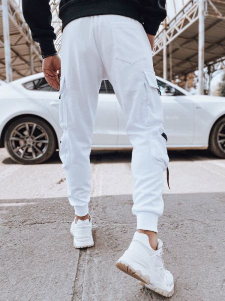 „cargo“ stiliaus kelnės Dstreet balta