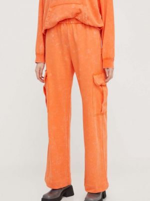 Pantaloni sport cu talie înaltă Stine Goya portocaliu