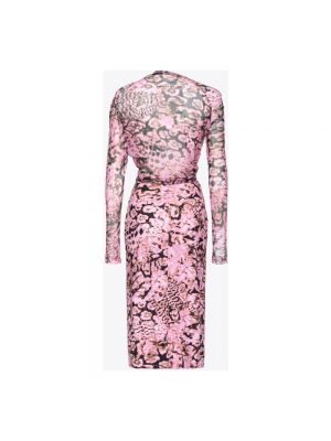 Sukienka midi z dżerseju Pinko różowa