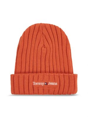 Čepice Tommy Jeans oranžový