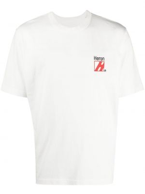T-shirt en coton à imprimé Heron Preston blanc