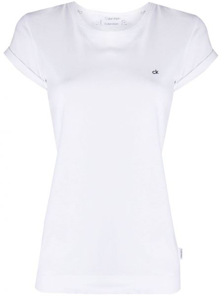 Camiseta con bordado Calvin Klein blanco