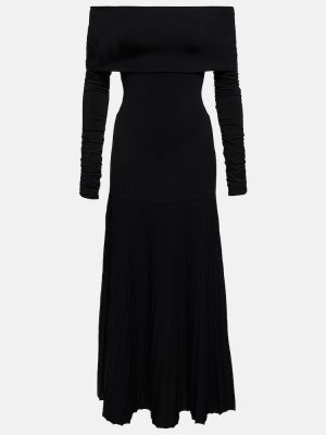 Sukienka długa z dżerseju Khaite czarna