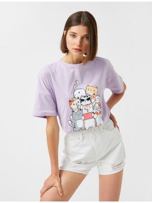 Oversized μπλούζα με σχέδιο Koton γκρι