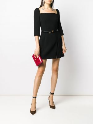 Krepové mini šaty Dolce & Gabbana černé