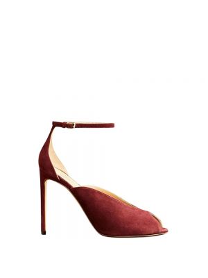 Sandały zamszowe Francesco Russo czerwone