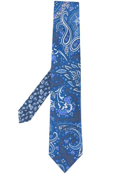 Corbata de flores con estampado de cachemira Etro azul