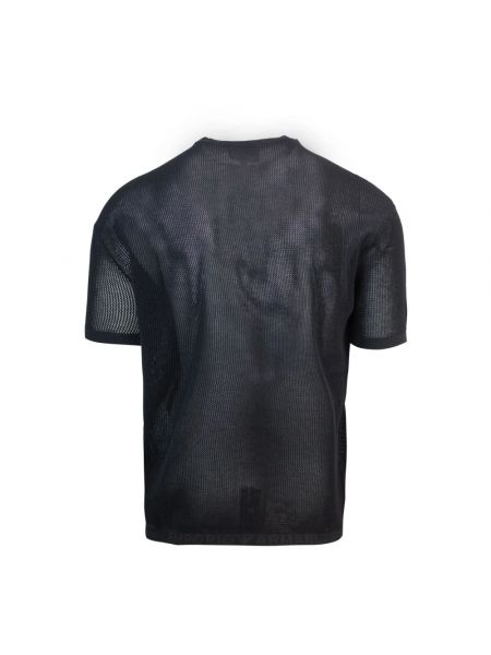 Koszulka żakardowa Emporio Armani czarna