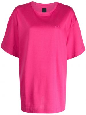 Koszulka bawełniana z nadrukiem Juun.j różowa
