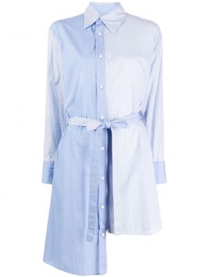 Asymetrická bavlněná košile Yohji Yamamoto modrá