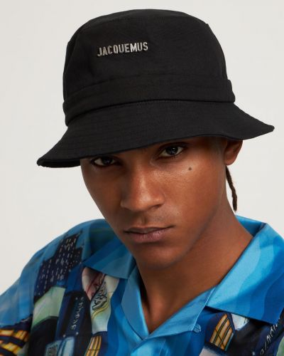 Памучна памучна шапка Jacquemus бяло
