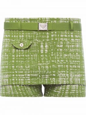 Jacquard shorts Prada grønn