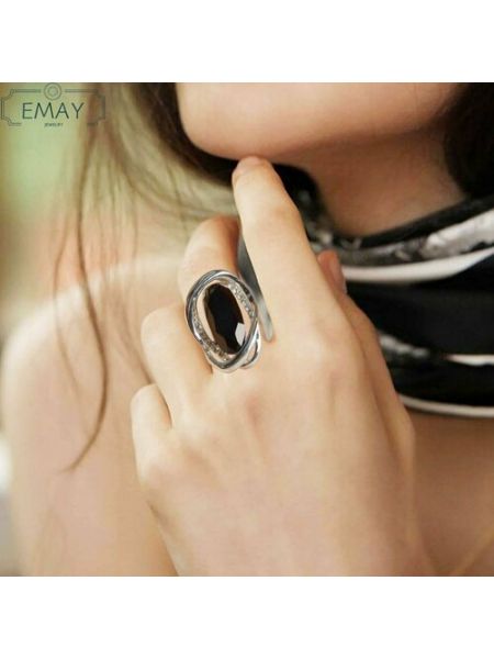 Черное кольцо Emay
