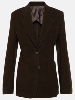Хлопковый пиджак TotÊme коричневый