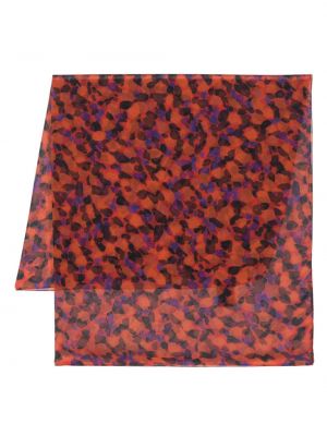 Fular de mătase cu imagine Saint Laurent roșu