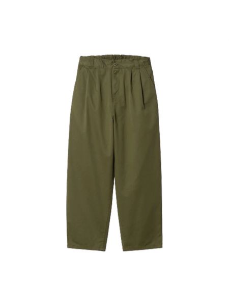 Szerokie spodnie Carhartt Wip zielone