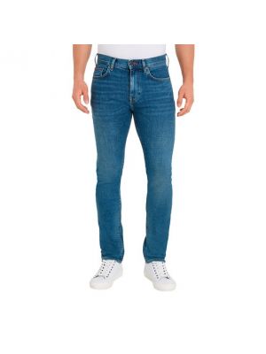 Pantalones de algodón Tommy Hilfiger azul
