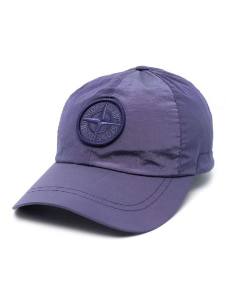 Kepurė su snapeliu Stone Island violetinė