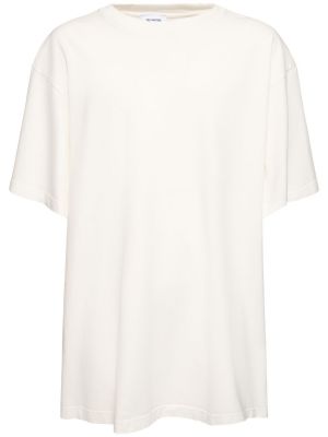 T-shirt di cotone in jersey oversize Hed Mayner bianco