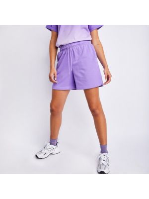 Shorts en polaire en coton Cozi violet