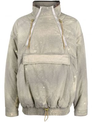 Bavlněná bomber bunda Acne Studios šedá