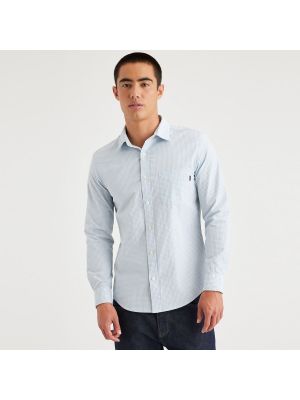 Camisa slim fit de algodón Dockers azul