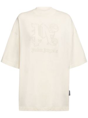T-shirt en coton Palm Angels blanc