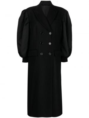 Vlněný kabát Simone Rocha černý