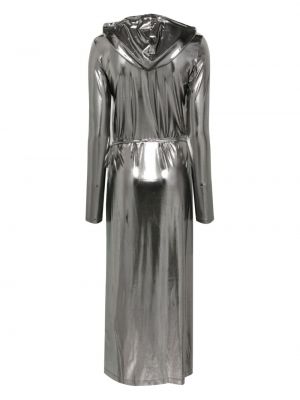 Sukienka z kapturem Diesel srebrna
