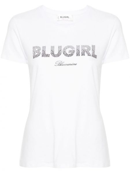 Памучна тениска Blugirl бяло