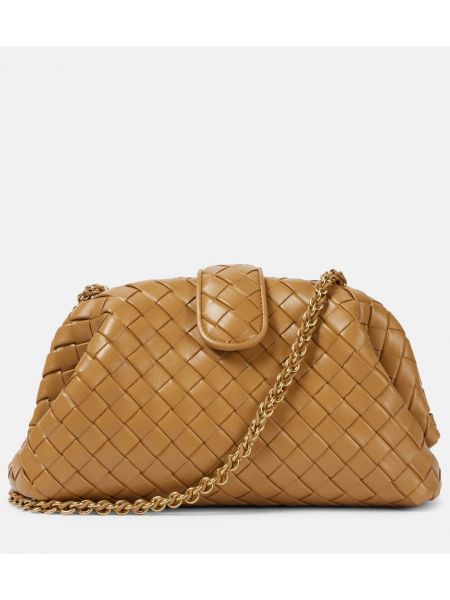 Bolsas de cadena de cuero Bottega Veneta marrón