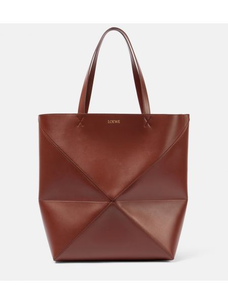 Läder shoppingväska Loewe brun