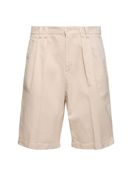 Pantalones cortos de algodón Brunello Cucinelli beige