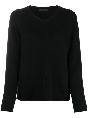 Пуловер с v-образно деколте Prada Pre-owned черно
