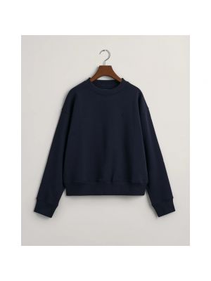 Sweatshirt mit rundem ausschnitt Gant blau