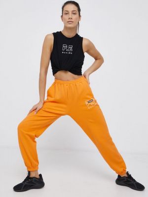 Хлопковые брюки P.e Nation оранжевые