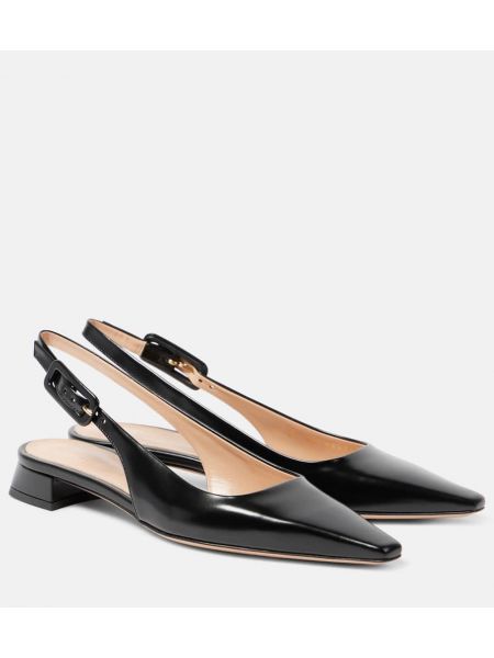 Slingback lack läder ballerinas Gianvito Rossi svart