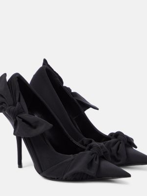Полуотворени обувки с панделка Balenciaga черно