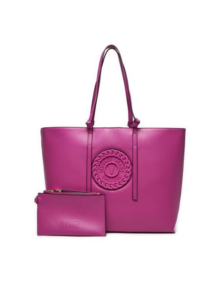 Τσάντα shopper Versace Jeans Couture ροζ