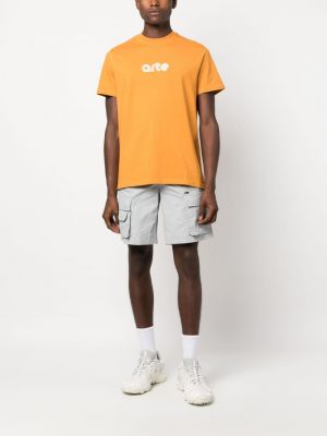 Bavlněné tričko s potiskem Arte oranžové