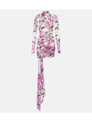 Obleka s cvetličnim vzorcem David Koma