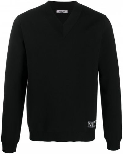 Jersey con estampado de tela jersey Valentino negro
