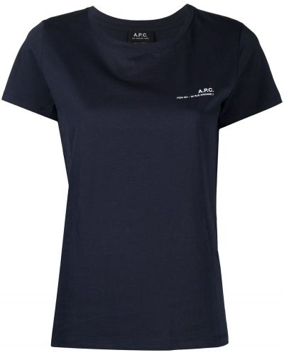 Camiseta con estampado A.p.c. azul