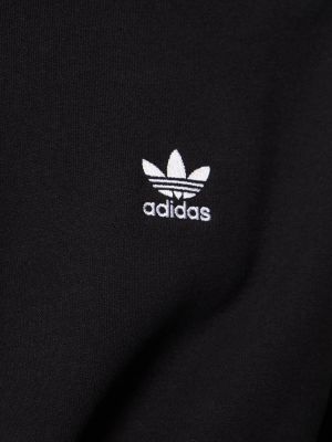Csíkos pamut melegítő felső Adidas Originals fekete