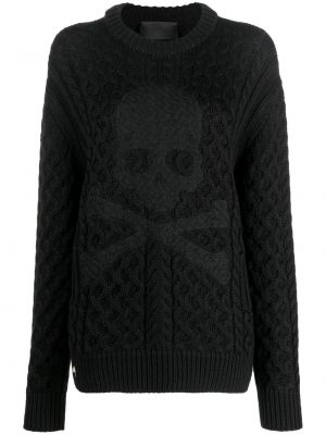 Woll pullover Philipp Plein schwarz