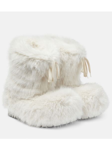 Зимние ботинки alaska из искусственного меха Balenciaga белый