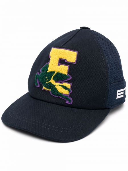 Brodert cap Etro blå