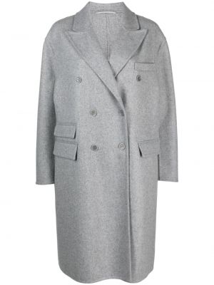 Vlnený kabát Ermanno Scervino sivá