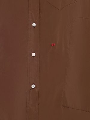 Camicia con bottoni di nylon Saks Potts marrone