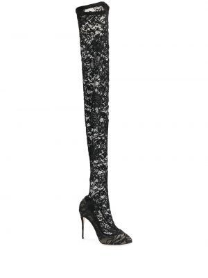 Botas de encaje Dolce & Gabbana negro